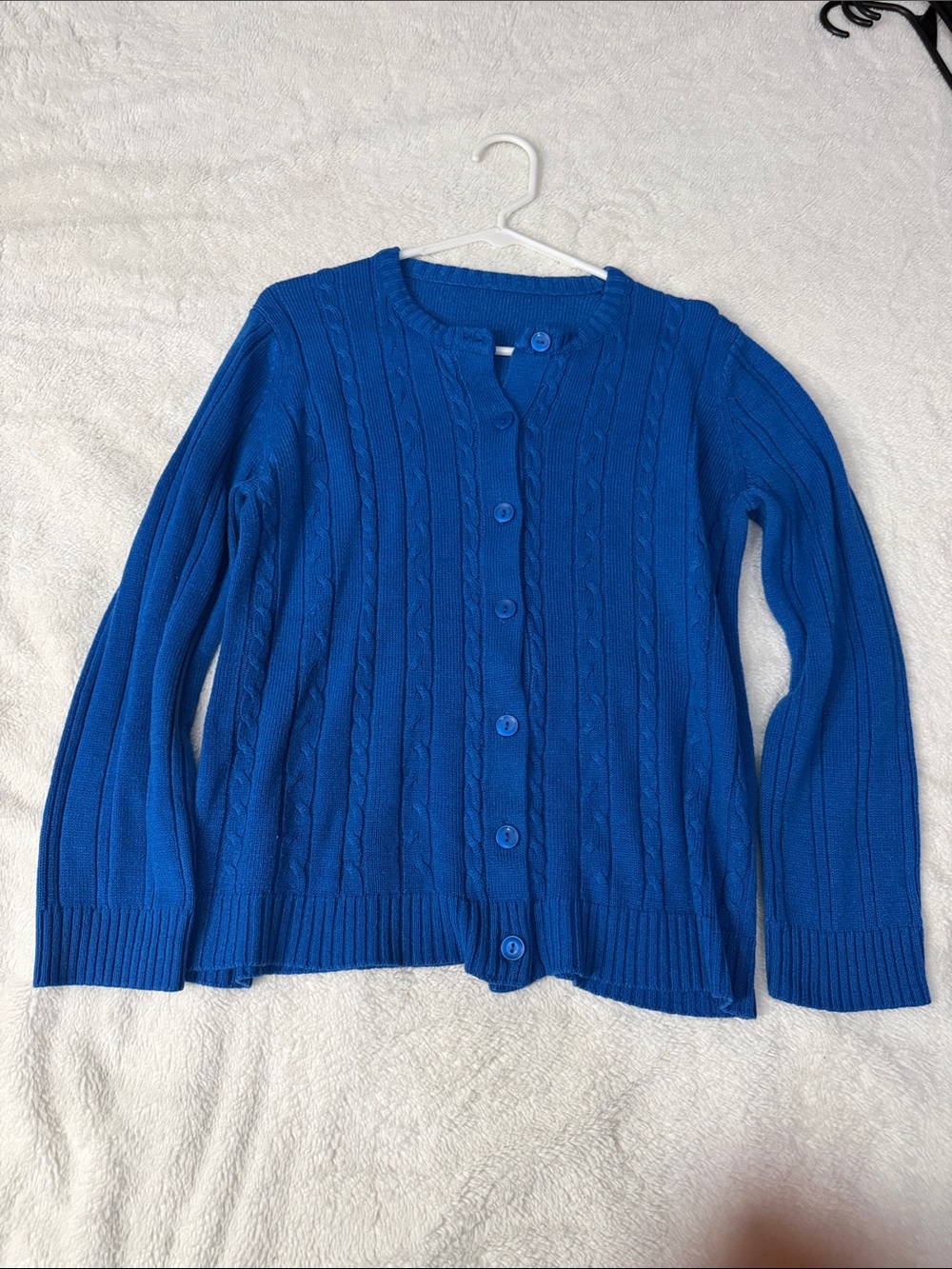 Women’s Cable Knit Button Cardigan Sweater - Blue